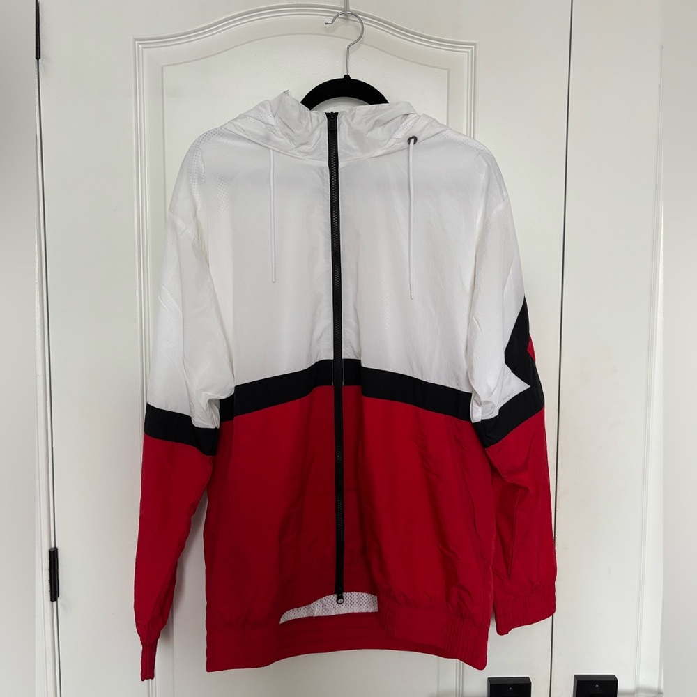 Nike Air Jordan Red and White Windbreaker